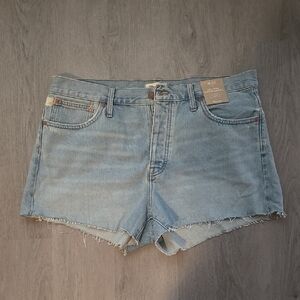 NWT Madewell Mid Rise Women's Light Blue Relaxed Denim Shorts